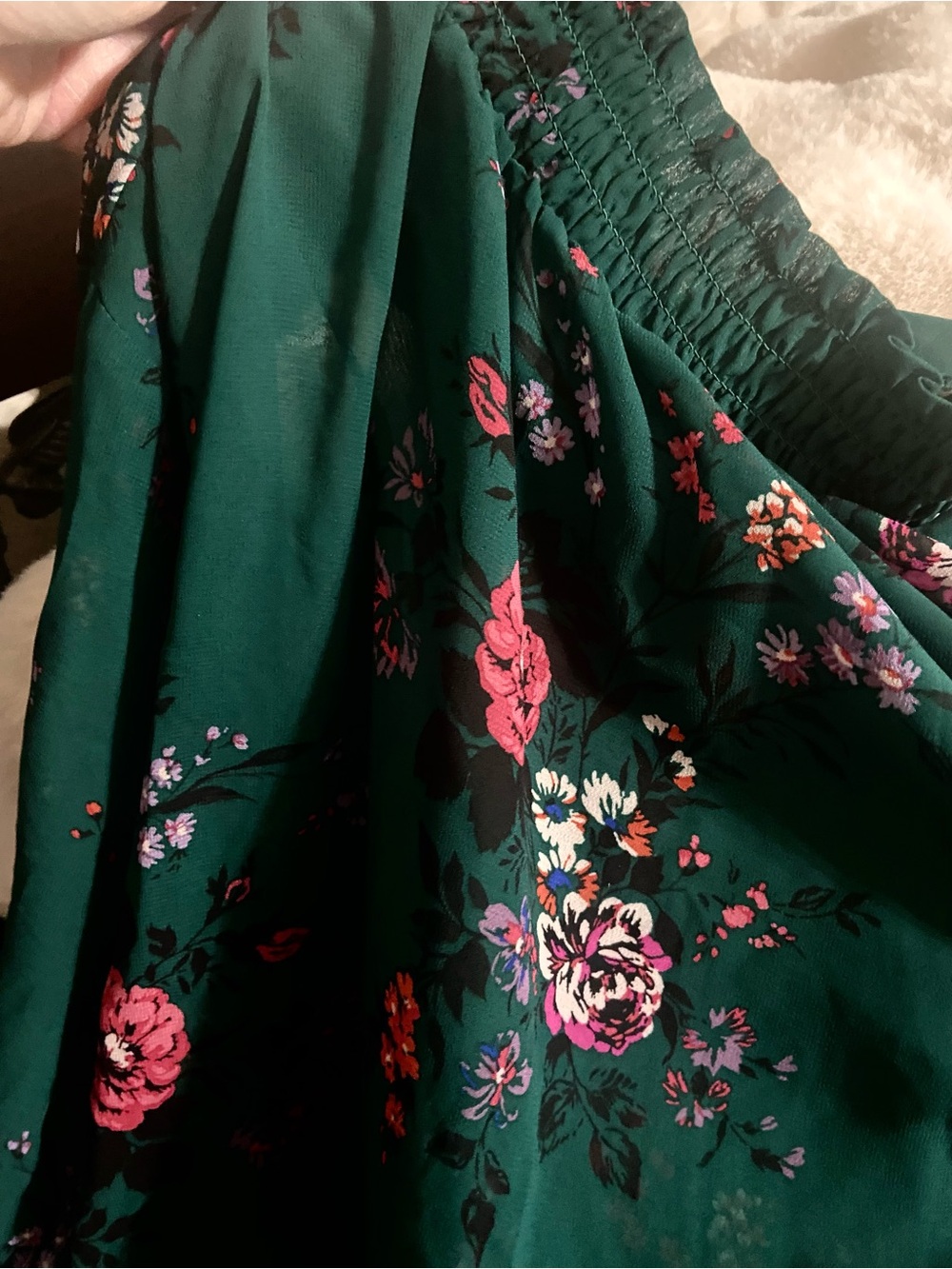 TORRID 1 Smocked Floral high neck Blouse Top